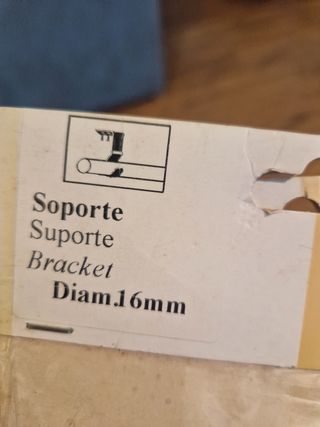 4 x Soporte techo palo cortina