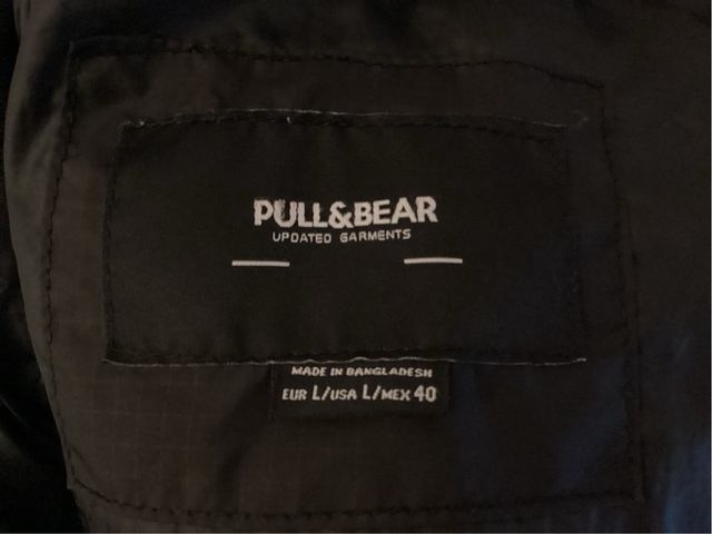 Chaqueta acolchada negra PullBear  Talla L