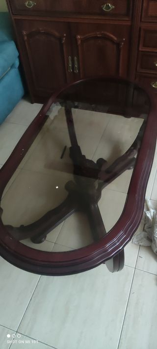 Mesa de centro de cristal