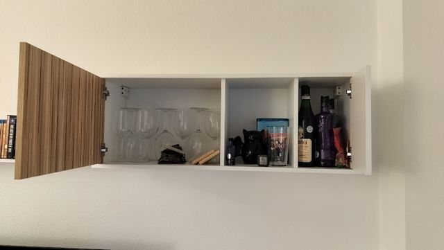 Mueble salón TV blanco y madera