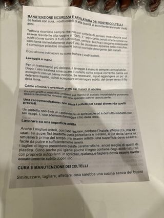 Set coltelli e posate