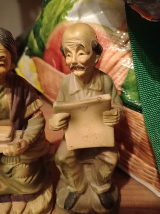 Figuras de parejita ancianos años 70 hon