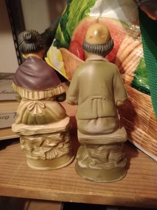 Figuras de parejita ancianos años 70 hon