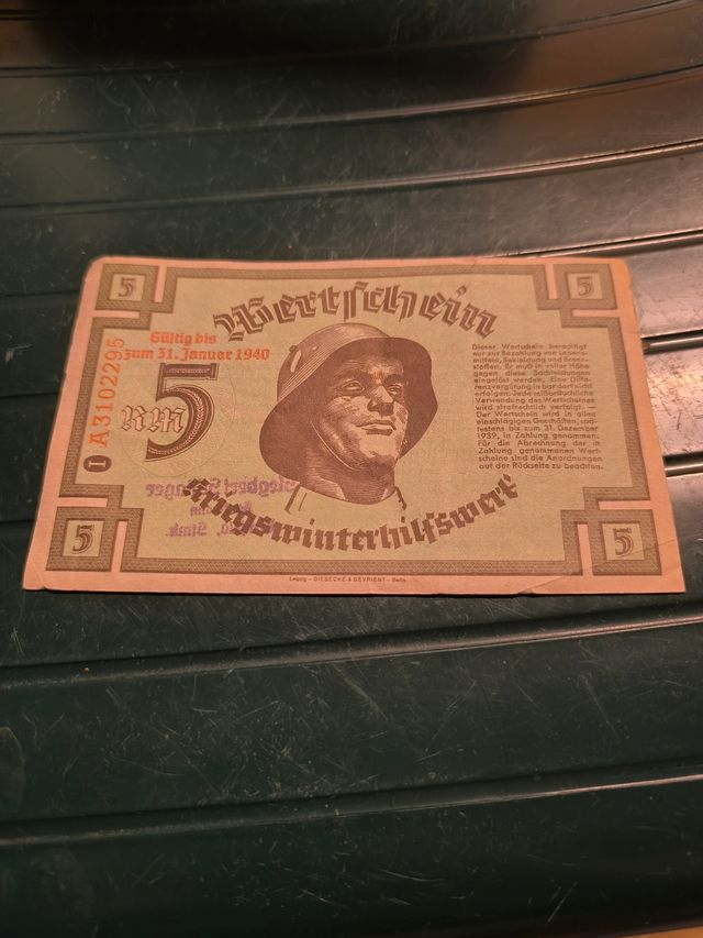 Billete alemán,segunda guerra mundial