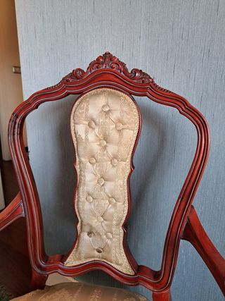 2 sedie imbottite in stile Chippendale