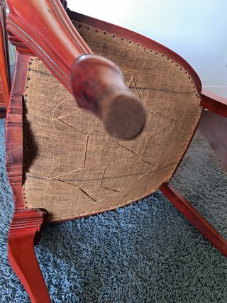 2 sedie imbottite in stile Chippendale