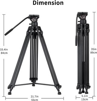 Cayer Sistema de trípode de Video Cabezal fluido