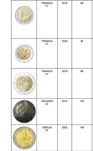 50 Monedas “Especiales “
