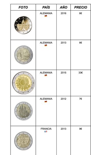 50 Monedas “Especiales “