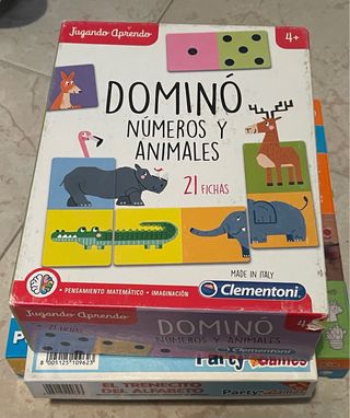 Domino de numeros y animales para niños