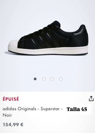 Adidas Superstar Noir talla 45 nuevos