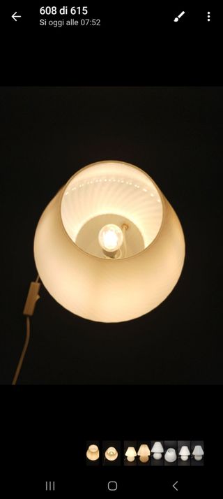 Lampada vetro Mushroom H. 27cm