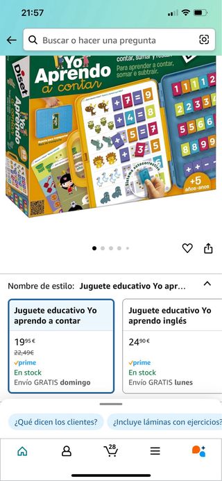 Juego niños “Yo aprendo a contar”