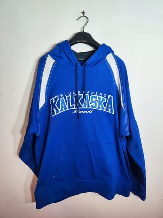 Felpa con cappuccio blu acceso