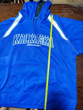 Felpa con cappuccio blu acceso