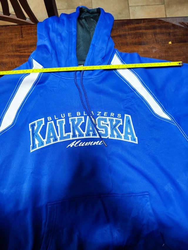 Felpa con cappuccio blu acceso