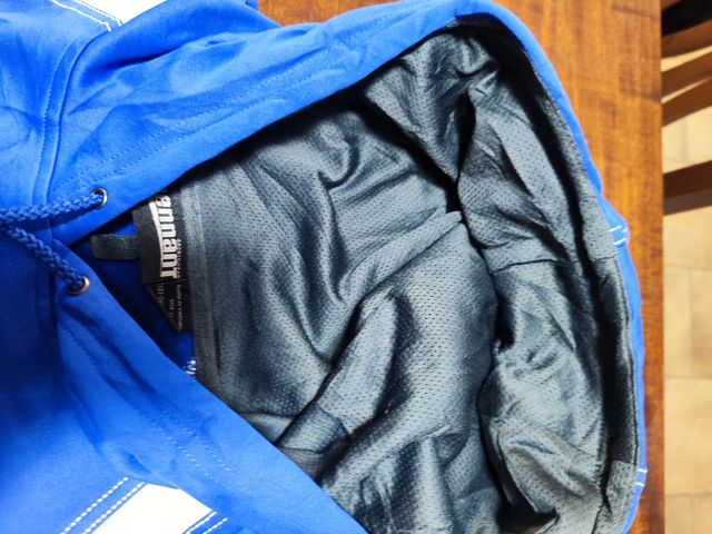 Felpa con cappuccio blu acceso