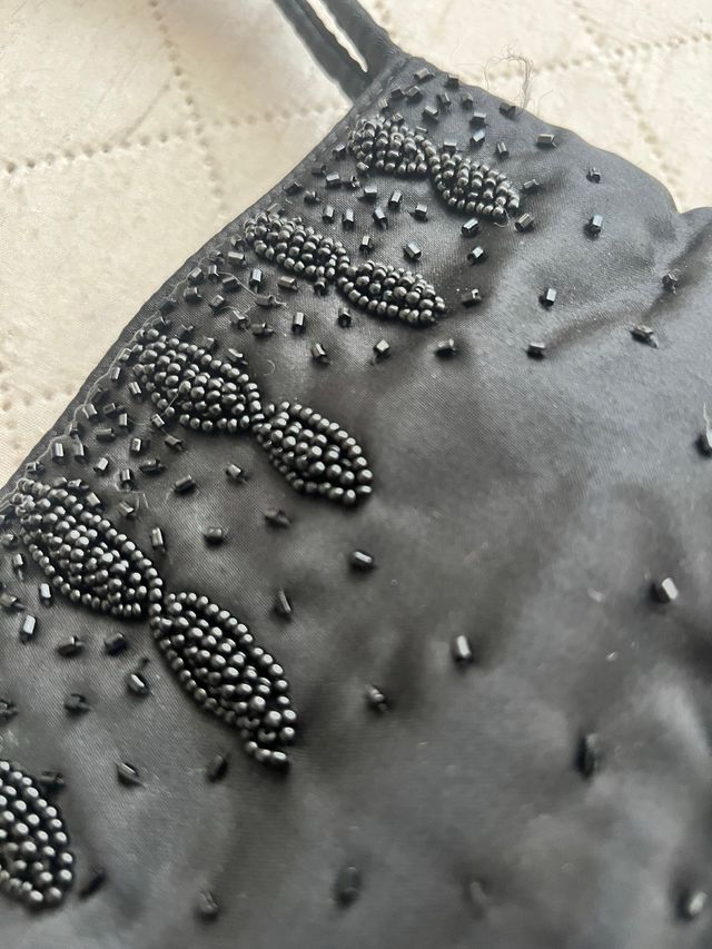 Borsetta in raso nero