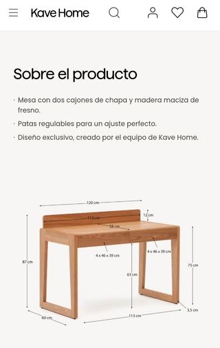 Mesa Arandu Escritorio KAVE HOME 