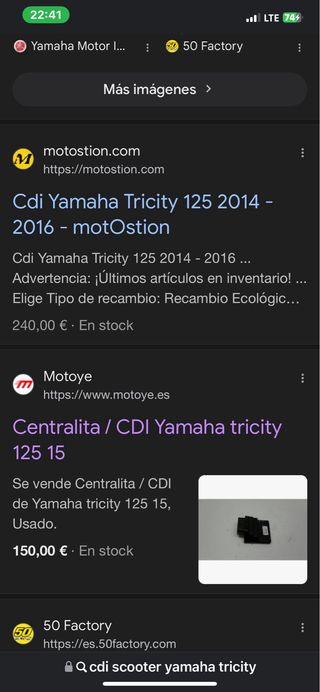CDI Centralita Moto Scooter Yamaha Tricity