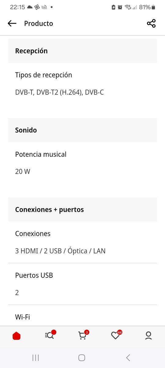 Television Samsung 49. Poco uso. Smart Tv