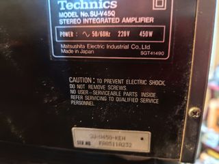 TECHNICS amplificador  SU V-450