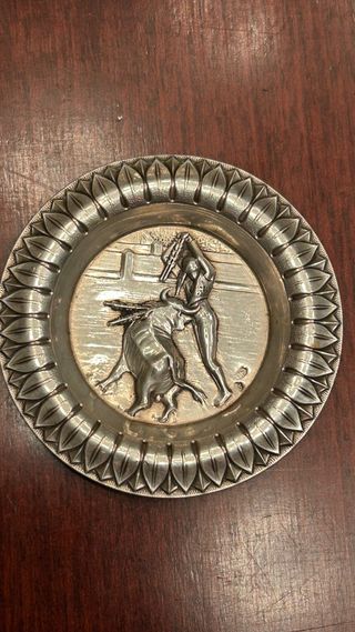 CENICERO TAURINO PLATA DE LEY años 50/60 