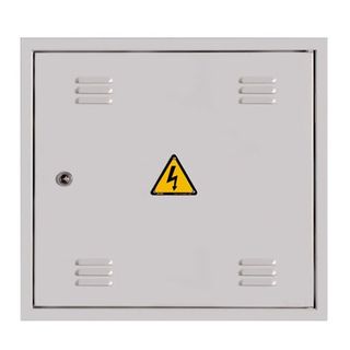 Puerta metálica cuadro eléctrico