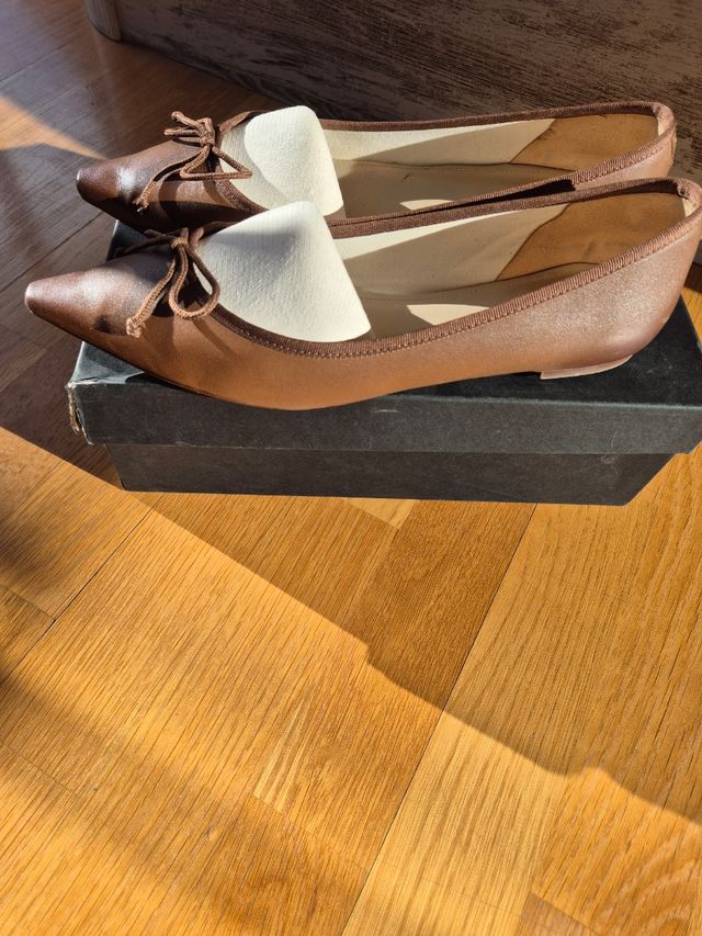 Bailarinas marrón massimo dutti