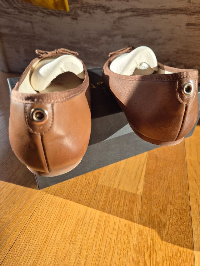 Bailarinas marrón massimo dutti