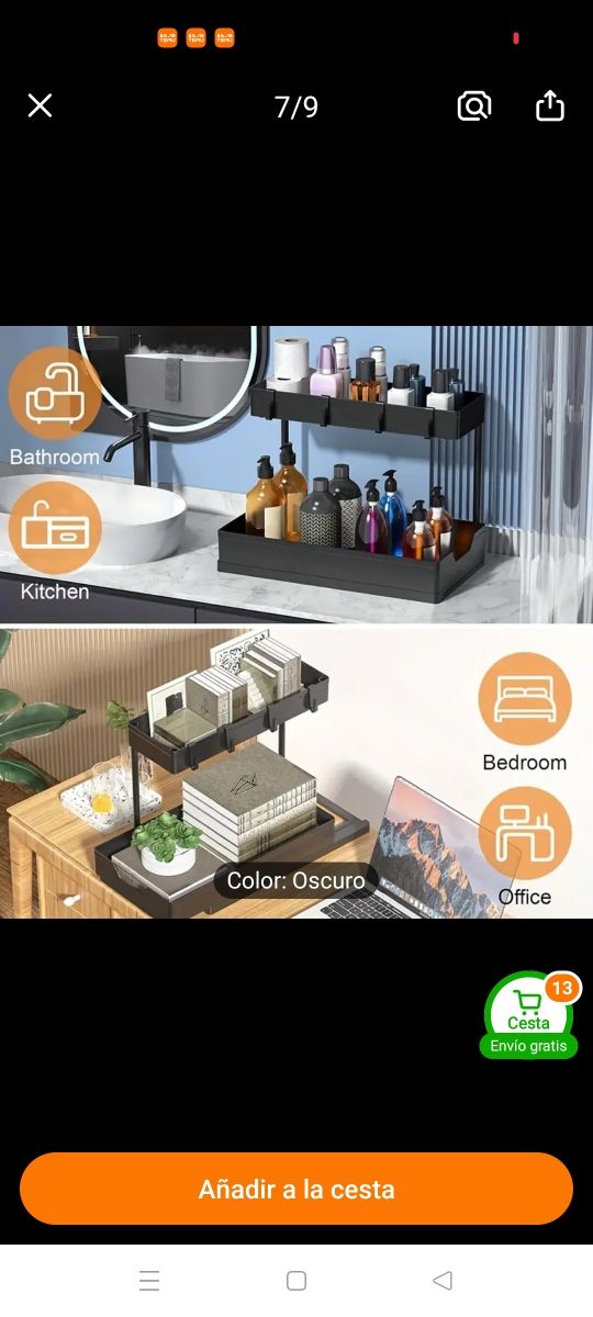 Mini estantería Organizadora deslizante