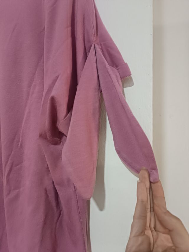 Camiseta de manga corta holgada rosa