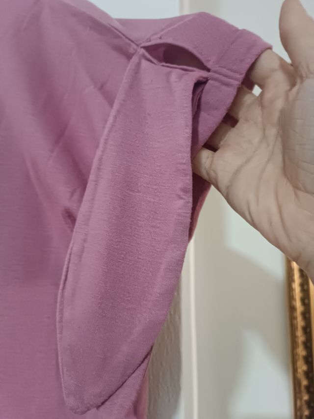 Camiseta de manga corta holgada rosa