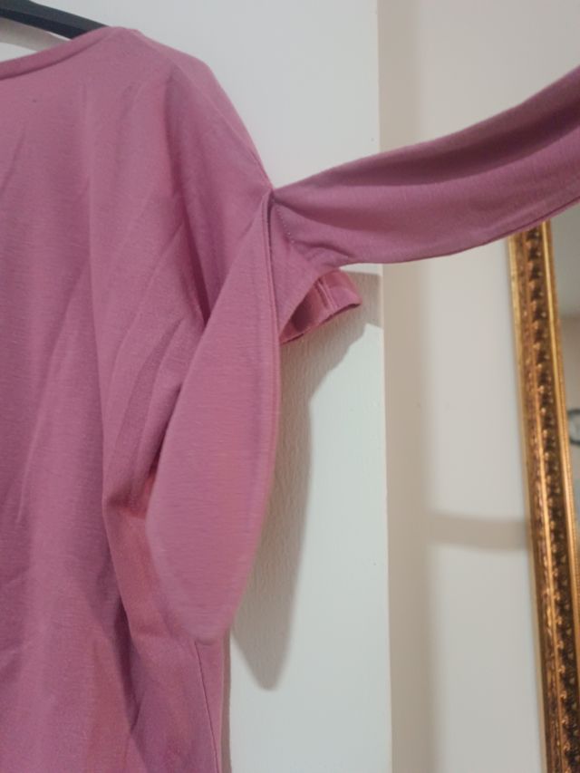 Camiseta de manga corta holgada rosa