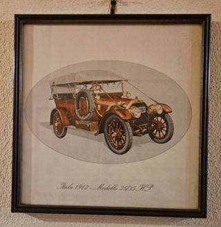 Quadro con stampa macchina vintage