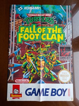 Póster Las Tortugas Ninjas Gameboy 