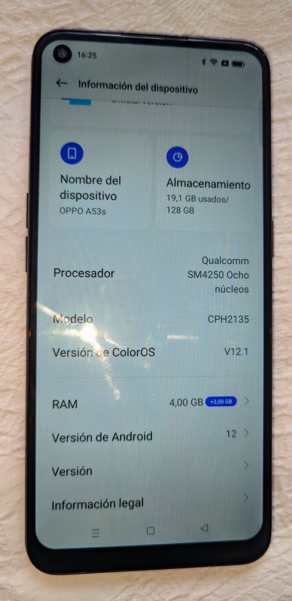 Movil Oppo a53 s