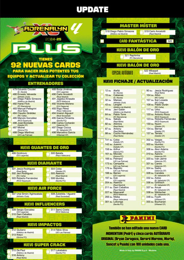 Álbum Completo Adrenalyn XL "LALIGA" 2024/25