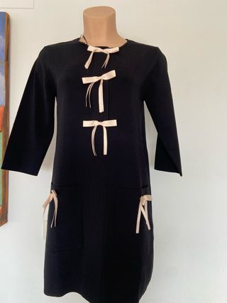 Vestido  punto lazos zara