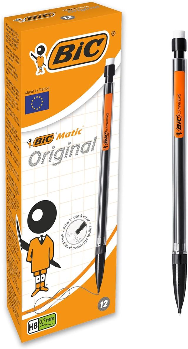 12 portaminas automáticos de la marca BIC