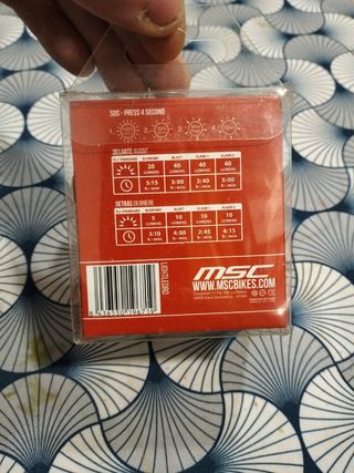 Luz trasera led roja USB