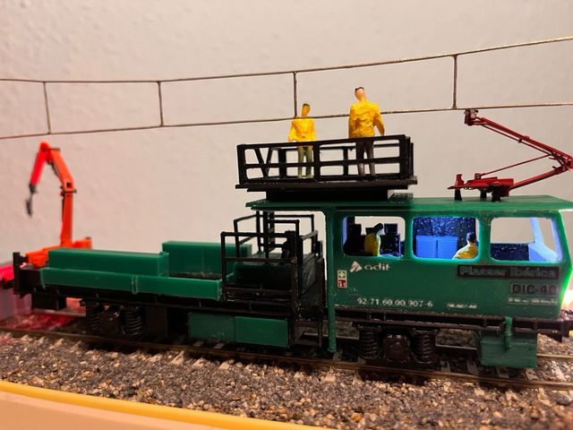Maqueta Vagoneta Plasser DIC40 ADIF