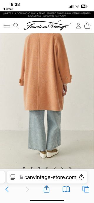 Abrigo largo american vintage
