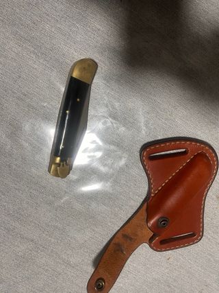 Navaja casador automatico con funda piel