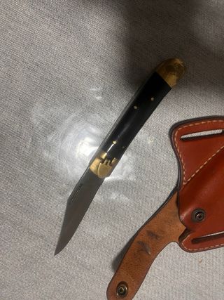 Navaja casador automatico con funda piel
