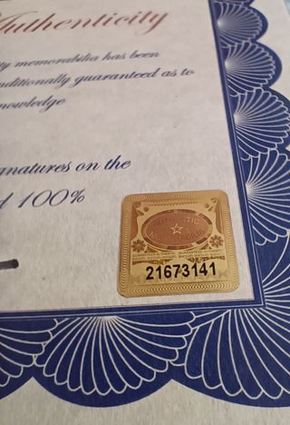 Firma de Adele en fotografía de 25X20 con certific