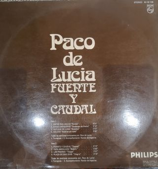 Disco de vinilo Fuente y Caudal de Paco de Lucía 