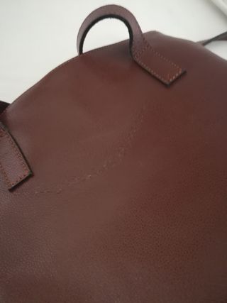 Borsa spalla donna, similpelle, marrone