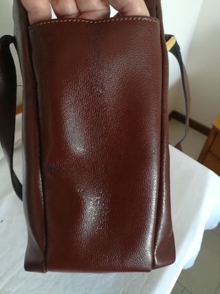 Borsa spalla donna, similpelle, marrone