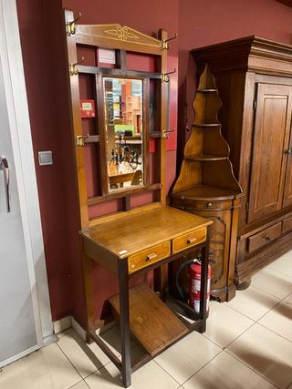 Entrada madera con espejo SEGUNDA MANO